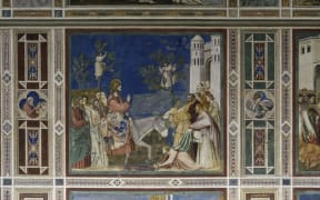Giotto di Bondone (1267-1337), Cappella Scrovegni a Padova, Life of Christ, Entry into Jerusalem