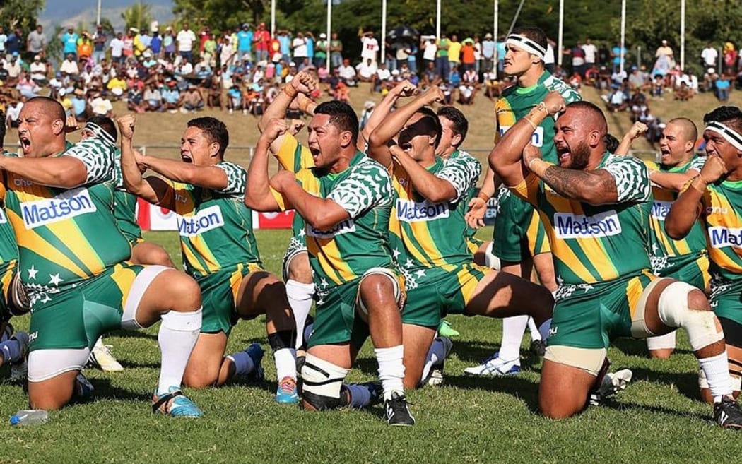The Cook Islands perform their haka.
