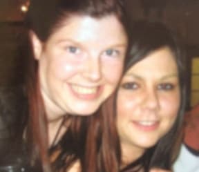 Jessica Doody, left, with her sister Sarah.