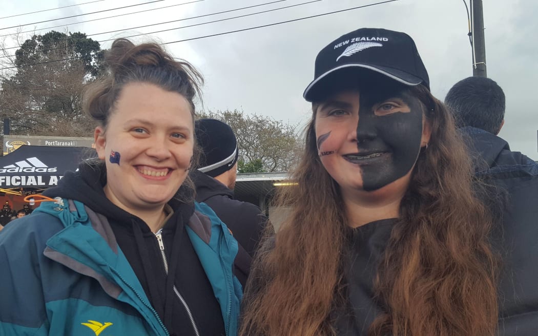 All Blacks  fans wait for Yarrow Stadium to open