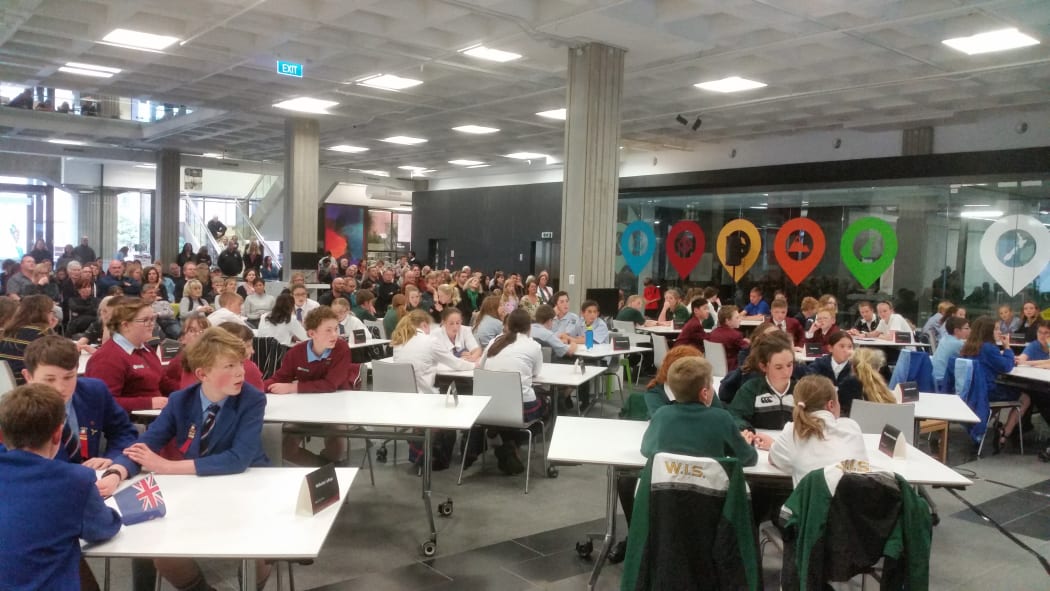 Sixty-four children with fingers at the ready battle it out in the Kids' Lit Quiz.