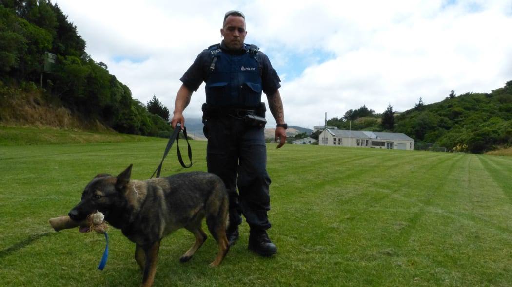 Constable Stu Rota is a dog handler in the Wellington district.
