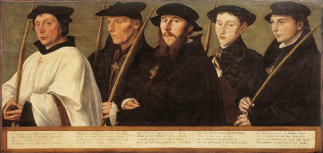 Five Members of the Utrecht Brotherhood of Jerusalem Pilgrims - Jan van Scorel (1495-1552)