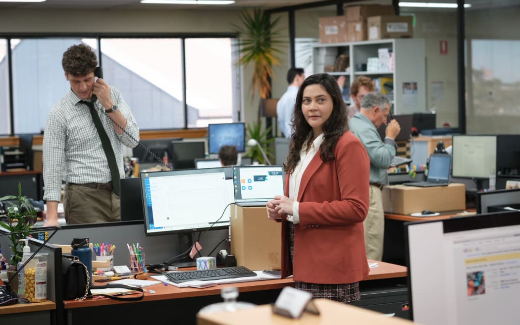 Shari Sebbens plays Greta in The Office Australia.