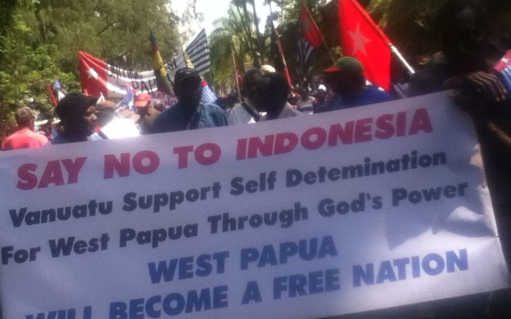 March in support of West Papua in Vanuatu's Port Vila