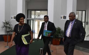 NFP MPs, Lenora Qereqeretabua, Biman Prasad and Pio Tikoduadua