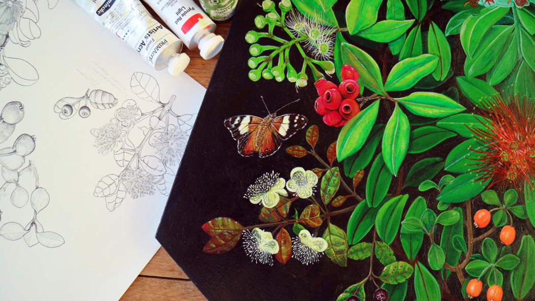 Kahu kowhai and myrtaceae