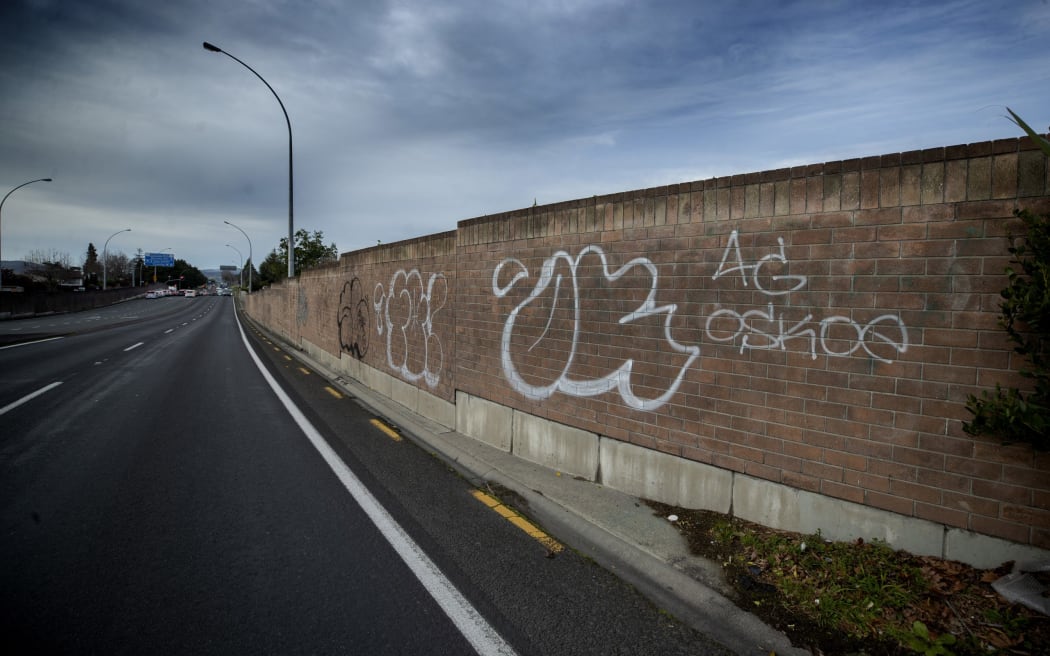 SH2 graffiti in Tauranga - single use only