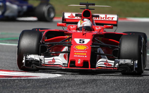 Sebastian Vettel had to settle for second.