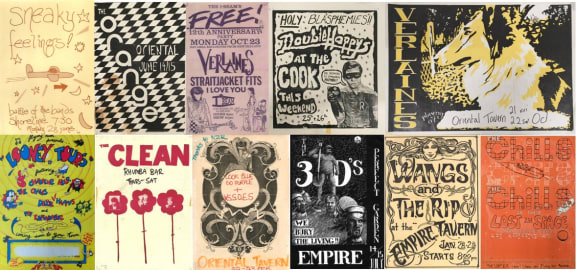 Dunedin Sound posters in the Hocken Collection.