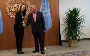 Prime Minister Jacinda Ardern with United Nations Secretary-General António Guterres