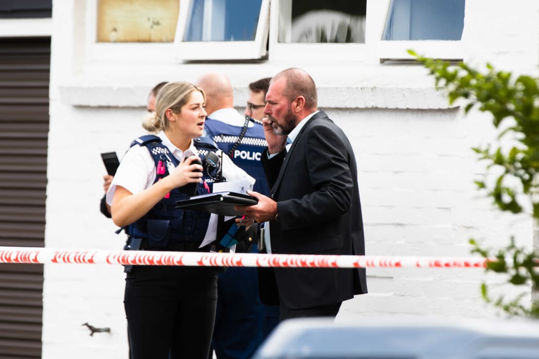 Police at the scene of a 'serious incident' in Epsom, Auckland.