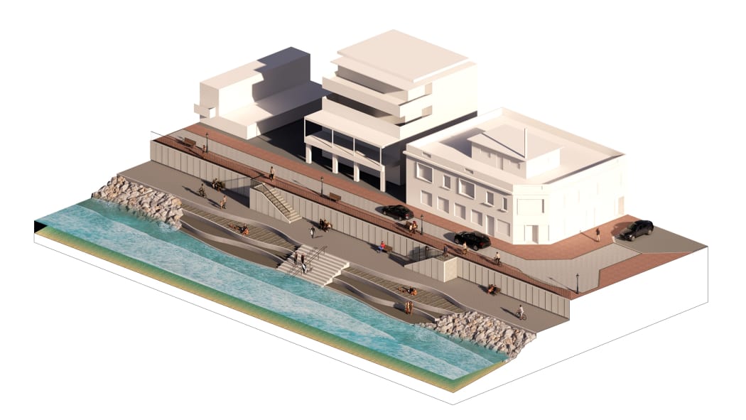 Concept of redesigned St Clair seawall