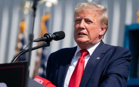 Former US President Donald Trump speaking during a campaign rally on 25 September, in Summerville, South Carolina.