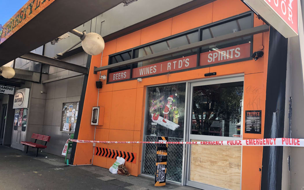 Island Bay Wellington liquor store ram raided