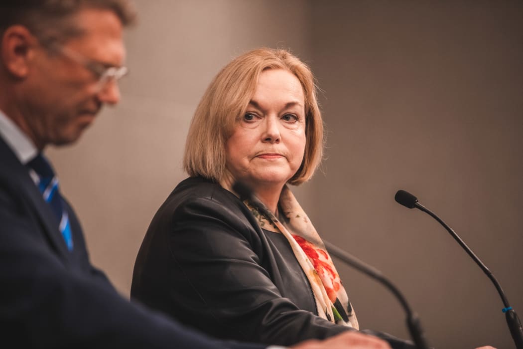 National's leader Judith Collins at the announcement of the party's economic and tax policy.