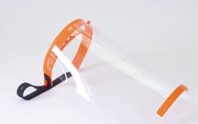 A face shield manufactured by Shields Up NZ