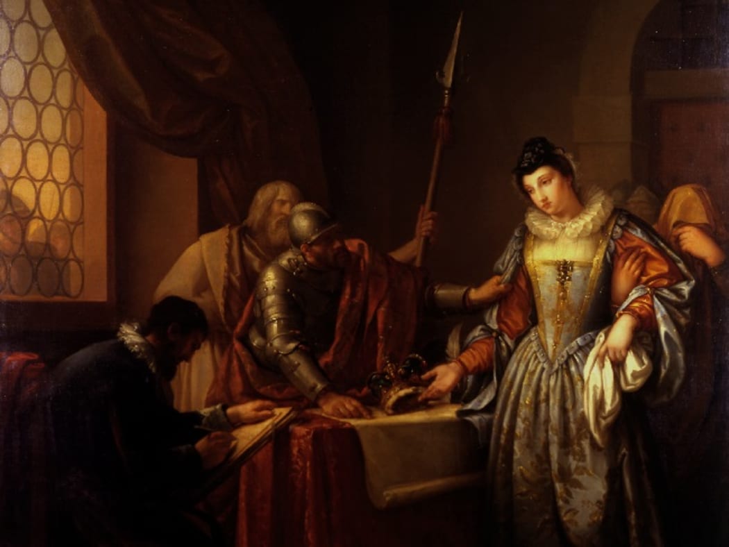 The Abdication of Mary, Queen of Scots by Gavin Hamilton (1723-1798) held in The University of Glasgow's Hunterian Art Gallery.
