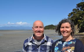 HealthPost Nature Trust chair Peter Butler and Onetahua Restoration project spokesperson Sky Davies.