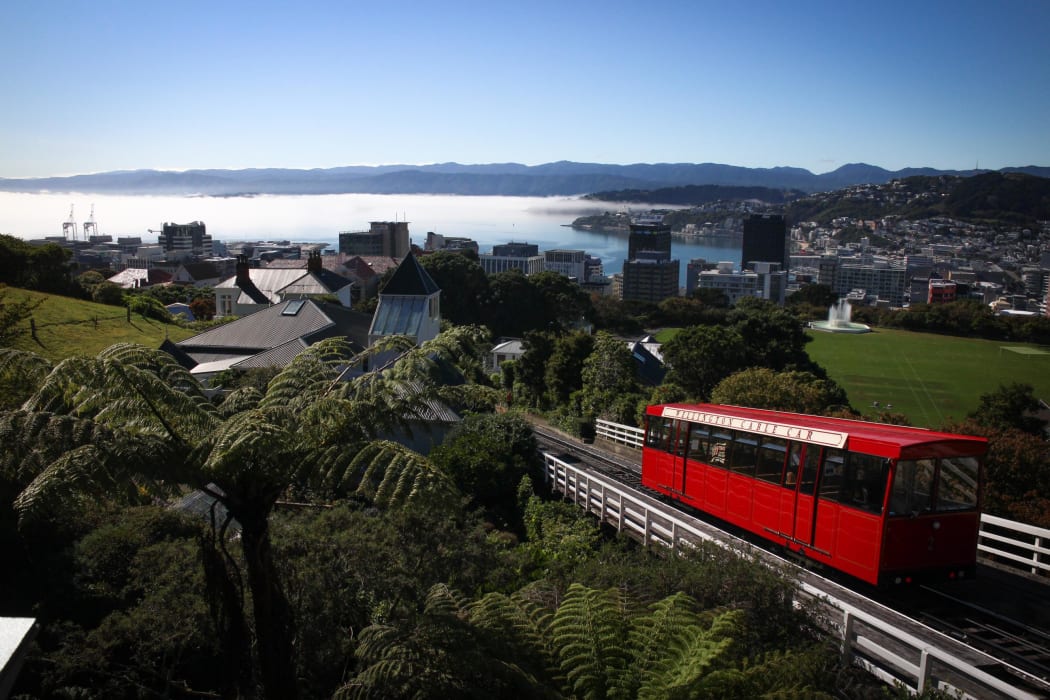 Fog blankets Wellington Harbour on 31 March 2022.