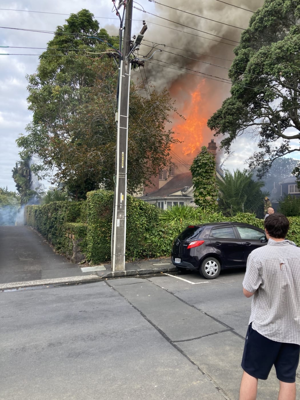 The fire at City Garden Lodge could be seen across the city.