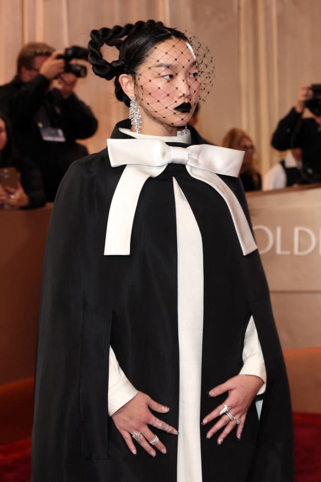 Audrey Nuna attends the 83rd Annual Golden Globe Awards at The Beverly Hilton on January 11, 2026 in Beverly Hills, California.