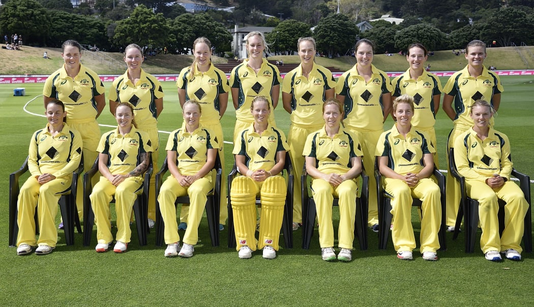 The Southern Stars team that played the White Ferns earlier this year.