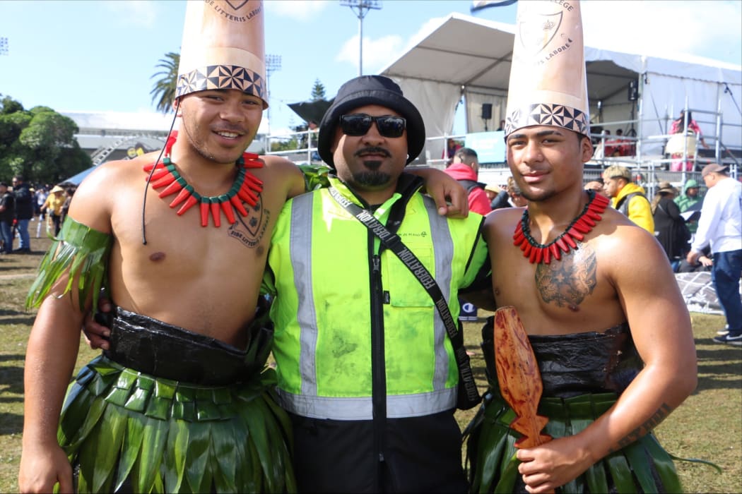 A proud father of two Wesley College sons after their performance on the Tongan stage.