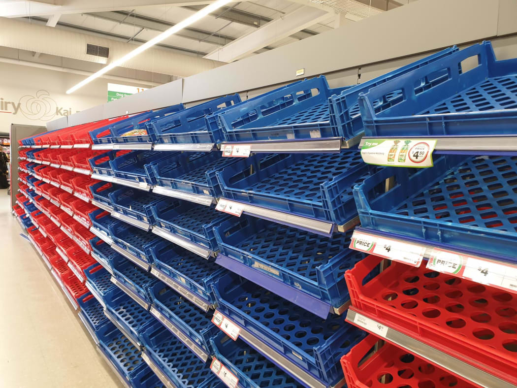 Plenty of toilet paper at Countdown Dunedin South, but bread is cleaned out.