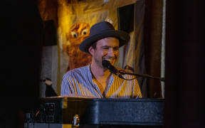 Finn Andrews on the Matapiro Hall stage