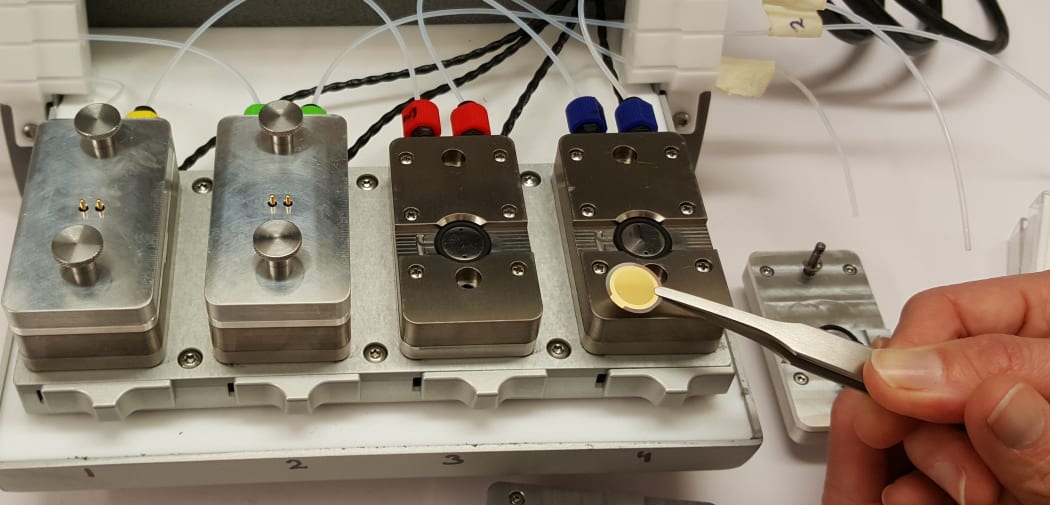 A quartz-crystal microbalance