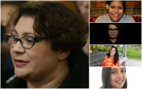 Former Green Party co-leader Metiria Turei and (from top) Ema Tavola, Madeleine de Young, Shilo Kino and Leah Damm.