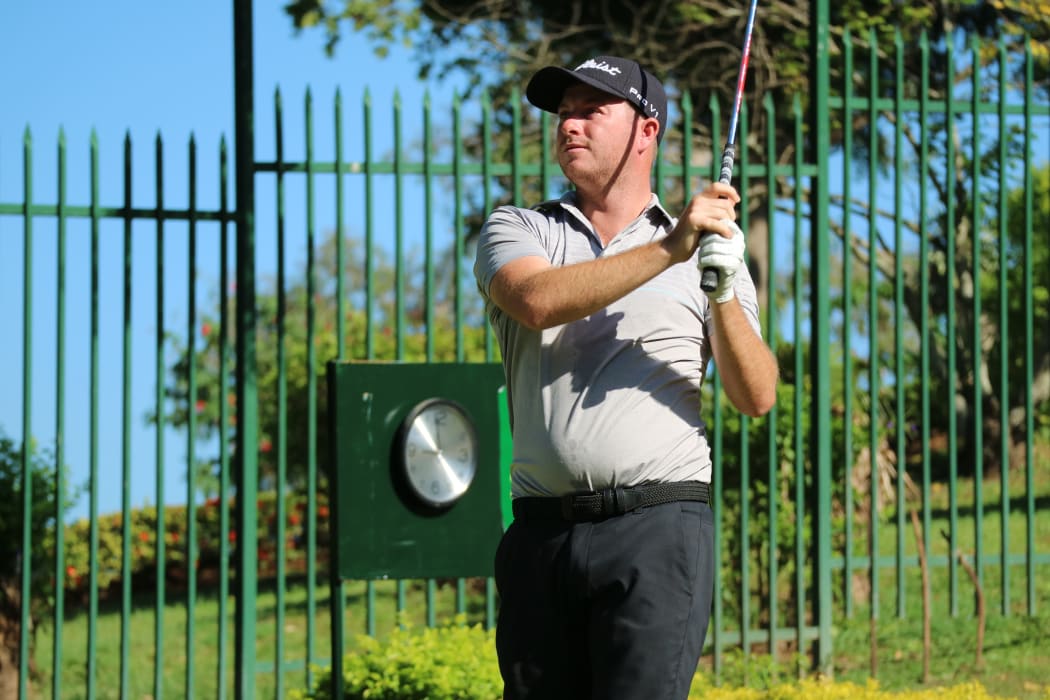 Australian golfer Jordan Mullaney chasing the lead at the halfway point just behind fellow countryman Steven Jeffress.