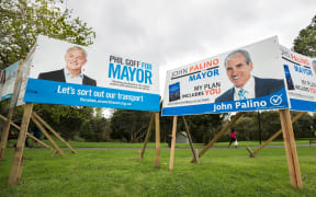 Local mayoral election billboards