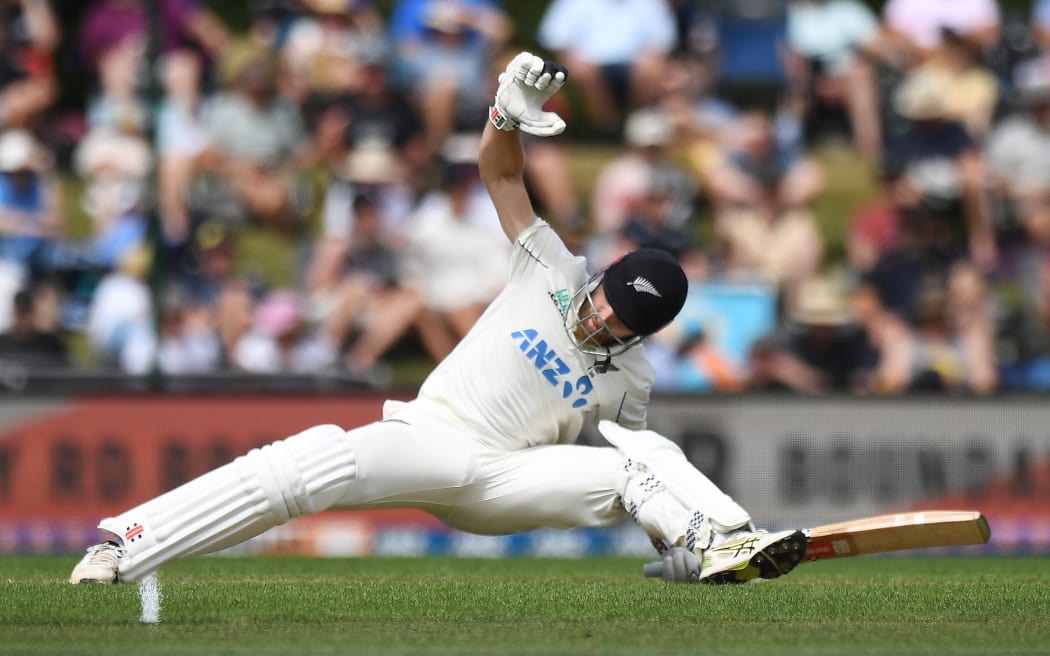 New Zealand player Kane Williamson on the first day of the first cricket test between New Zealand and England at Hagley Oval in Christchurch.