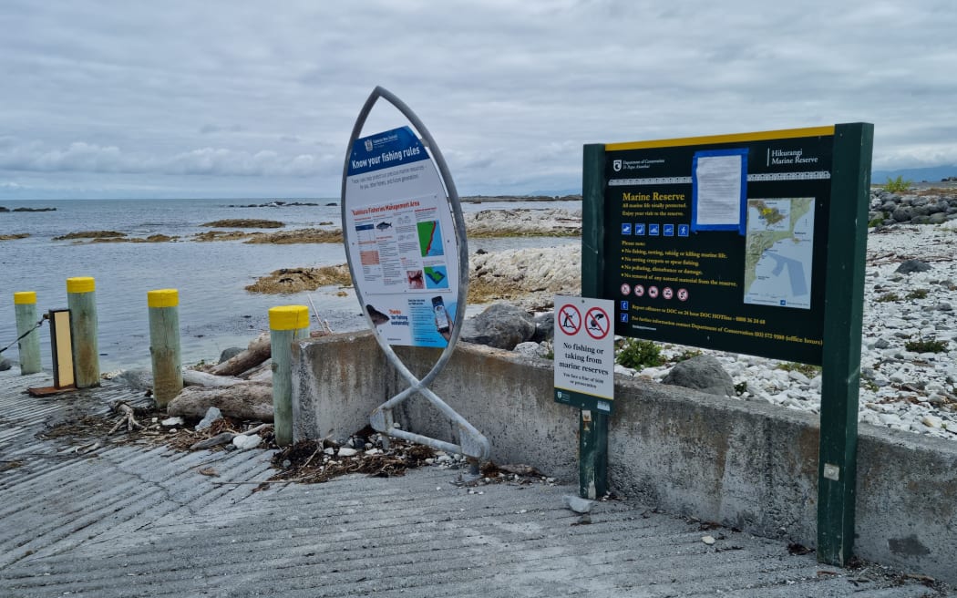 The boat ramp at South Bay, Kaikoura.