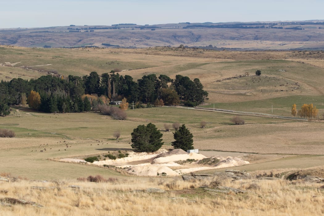 A pit at Foulden Maar, near Middlemarch. A proposal to mine diatomite would see the entire crater destroyed.