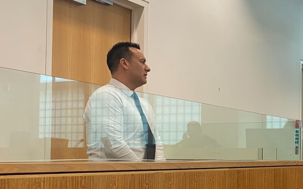 Darryn Clarke used a samurai sword to attack a dog walker who asked him to slow down while driving his Tesla on Batty road in Karaka in January 2023.