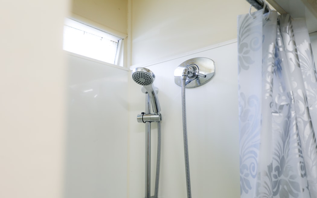 The bathroom at Manaaki Tangata, a space for homeless in downtown Auckland