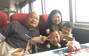 Anna An and husband George Shuai, daughter Rachel and son Jacob.