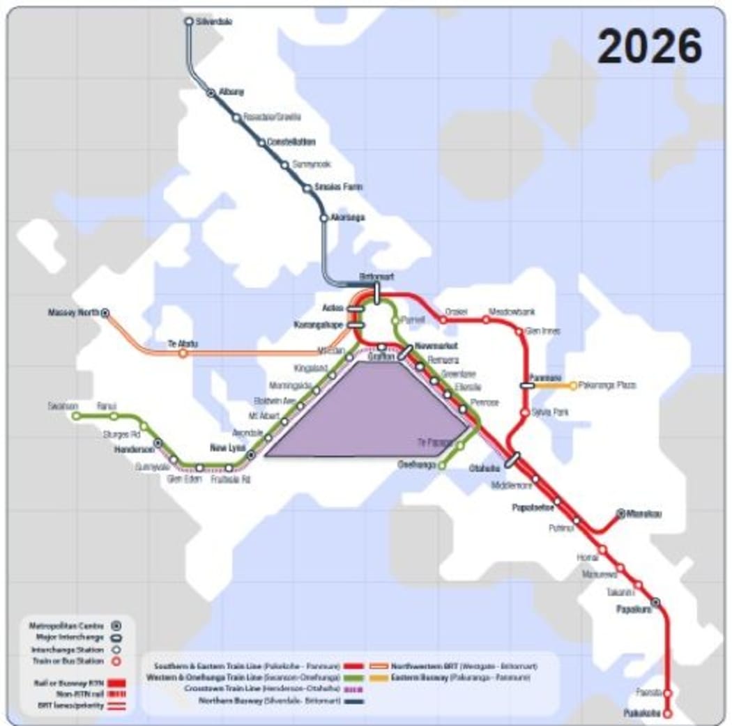 Auckland Transport believes Light Rail could be the answer to serve a triangle it calls "the void" between the western and southern rail lines.