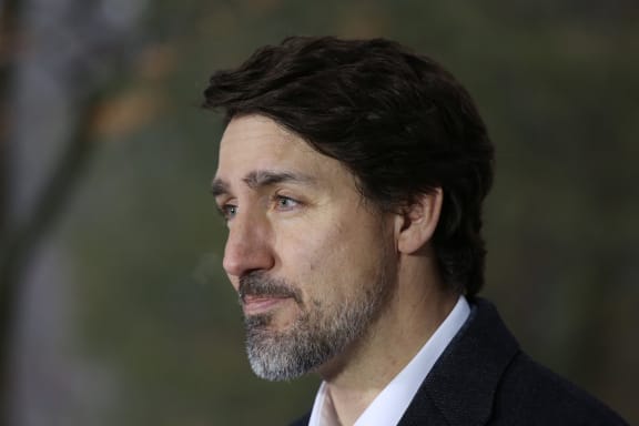 Canadian Prime Minister Justin Trudeau speaks during a news conference on COVID-19 situation in Canada on March 29, 2020.