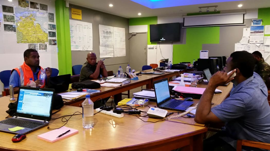 DISMAC officials in the Western Division of Fiji preparing for Zena.