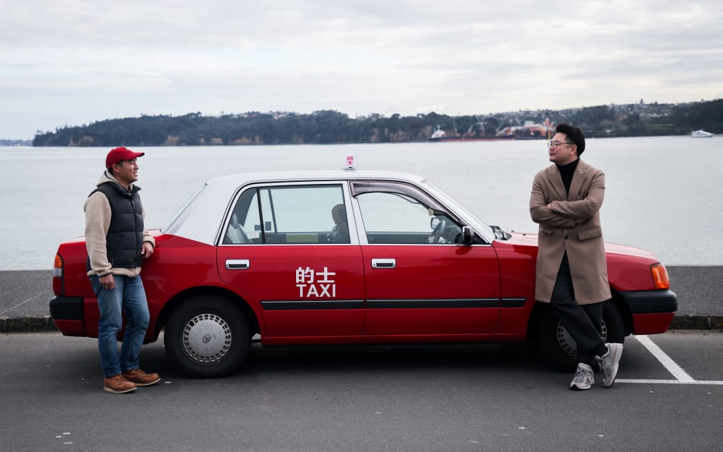 Hong Kong taxi. Peter Saengdee (left) and Michael Choi (right).