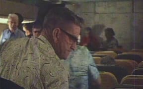Frank Christmas takes his seat as Air New Zealand flight TE901 flies over Antarctica.
