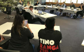 Northland Regional Council's hybrid council meeting where councillors attending in person and by online link from Kaitāia and Samoa decided to push back against signalled Government Māori ward changes
(Susan Botting Local Democracy Reporter Northland)