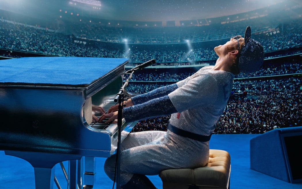Taron Egerton in Rocketman from Paramount Pictures.