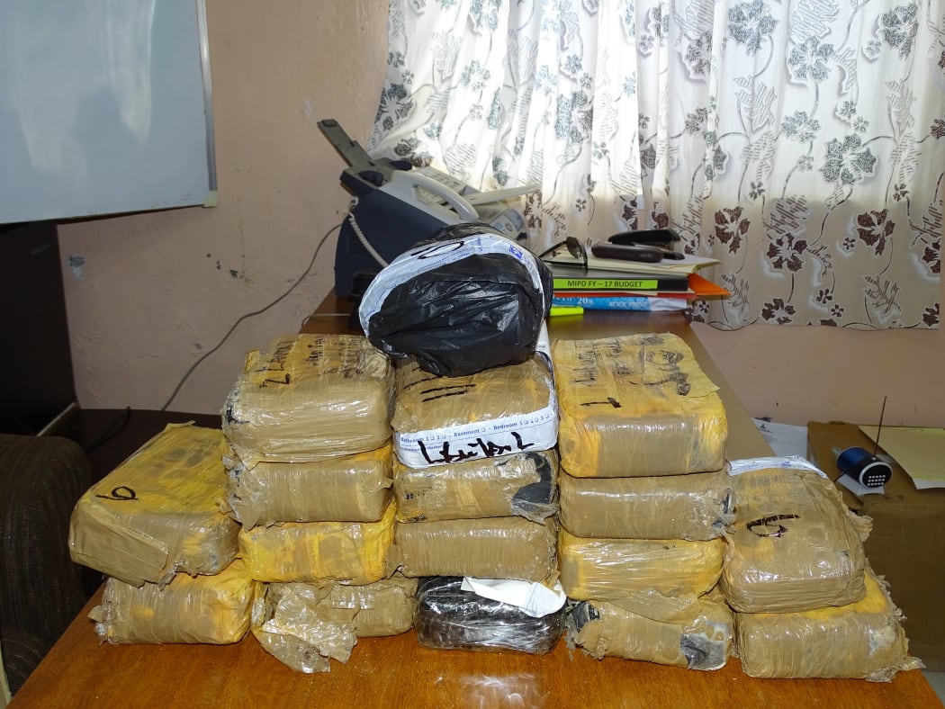 Over 100 pounds of double plastic wrapped packages of cocaine washed ashore at Enewetak Atoll in 2016
