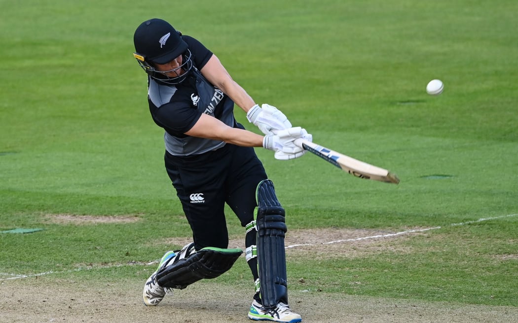 Sophie Devine of New Zealand batting.
