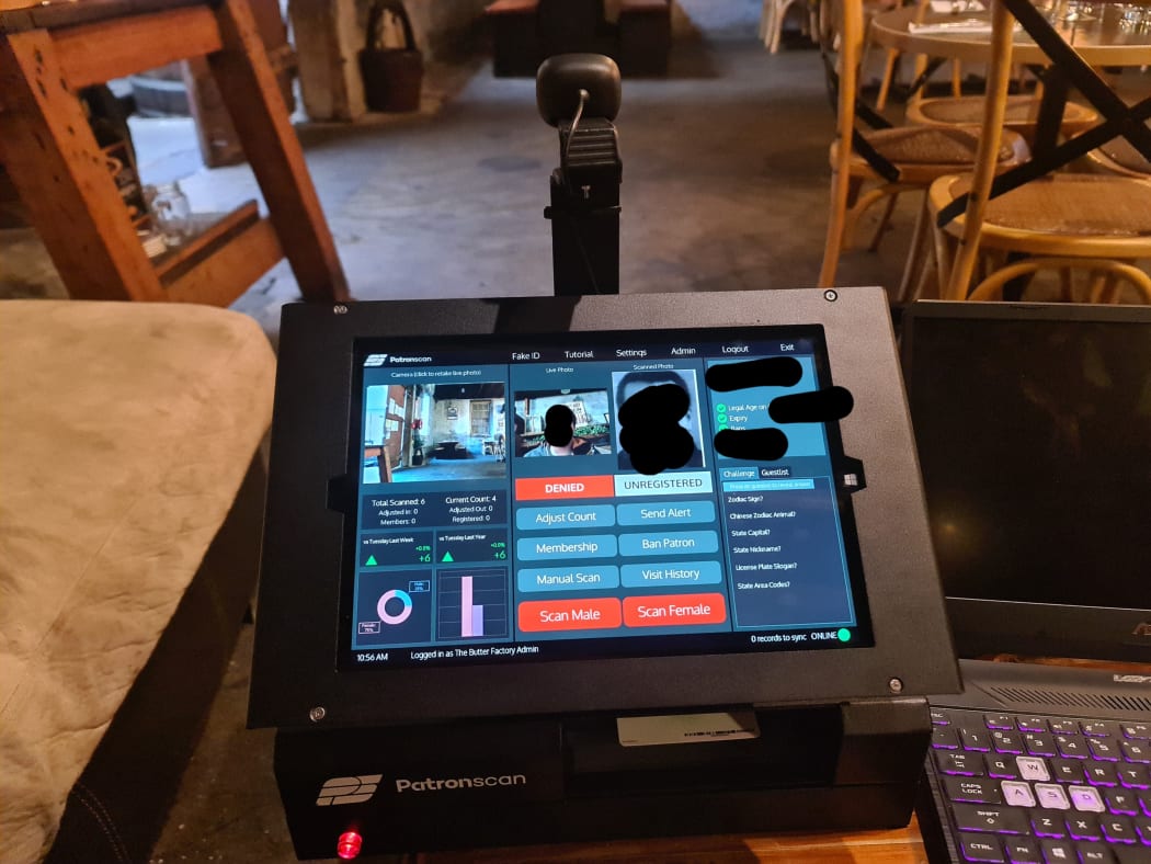 Patronscan system in use at Whangārei bar The Butter Factory.